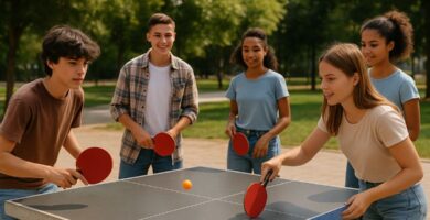 Amigos, palas y muchas risas: descubre el lado más lúdico del tenis de mesa 25 Jugando ping pong con tus amigos