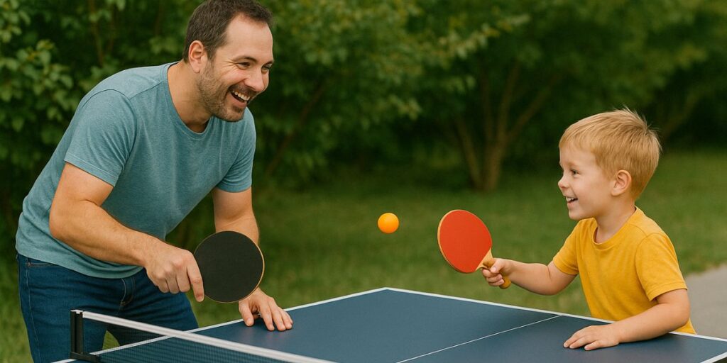 El tenis de mesa como actividad para padres e hijos 1 Ping Pong en familia